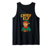 Family Matching Elf Chief Elf Fun Fun Navidad para Hombre Camiseta sin Mangas
