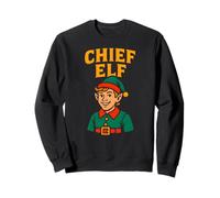 Family Matching Elf Chief Elf Fun Fun Navidad para Hombre Sudadera