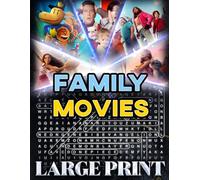 Family Movie Word Search (Large Print): 100 family-friendly puzzles - 2,000 hidden words • solutions provided (U.S. Movie Word Search Collection)