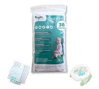 Family Nation, 36 Recambios Orinal Portátil de Viaje para Niños, Bolsas Desechables Universales y Súper Absorbentes, Adecuadas También para Potette Plus, Anti-Olor y 100% Biodegradables, 45,2x29,5 cm