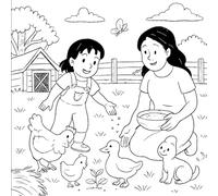 Family Outdoor Adventures Coloring Book: Fun Farm, Travel, and Seasonal Family Activities for Kids Ages 4-8
