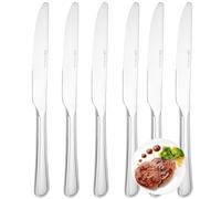 FAMILY Pack 6 Cuchillo de Mesa 22.6x2CM Acero Inoxidable Diseño Línea, Elegancia y Funcionalidad para Cada Ocasión, Cubiertos de Alta Gama para Hogar y Restaurante