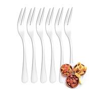 FAMILY Pack 6 Tenedor 13.3x0.7CM de Aperitivo Acero Inoxidable Diseño Liso, Elegancia y Funcionalidad para Cada Ocasión, Cubiertos de Alta Gama para Hogar y Restaurante