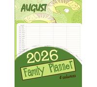 Family Planner 2026 4 columns: Keep Your Whole Family on Track With This Family Organiser 2026 4 Person (12-months, January - December), Family Timer 2026 / CATS Design
