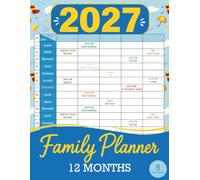 Family Planner 2027: 12-Month Organizer with 5 Columns for Parents and Kids
