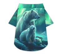 Family Polar-Bear Northern Lights - Camiseta para mascotas, camiseta divertida para la playa, sudadera para gatos y mascotas pequeñas, talla XL