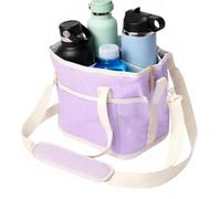 Family Size 4 Compartment Insulated Drink Storage Bag, Reusable Drink Carrier with Adjustable Strap Portable Holder Bag Family Size for Hiking Walking Sports Outings Daily Use