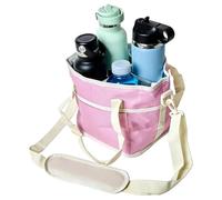 Family Size 4 Compartment Insulated Drink Storage Bag, Reusable Drink Carrier with Adjustable Strap Portable Holder Bag Family Size for Hiking Walking Sports Outings Daily Use