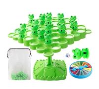 Family Stacking Puzzle - 5.12 Inches Frog Balance Game | Educational Tabletop Toy - ABS Balancing Tree Game For Parent Child Interaction Home Travel Parties And Learning Play