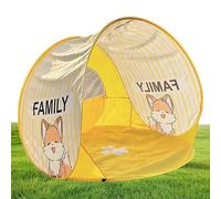 Family Tent - Weatherproof Camping Tents, Portable Waterproof Cute Cartoon Awning with Window, Outdoor Beach Tent | For Tanning Backyard Picnic Fishing Travel Pool Resort Shore Patio Summer