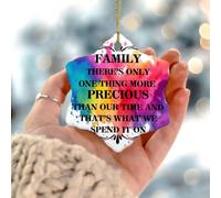 Family There's Only One Thing More Precious - Adornos de Navidad redondos para árbol de Navidad, círculo de cerámica, bola de Navidad única para decoración de árbol de Navidad