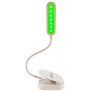 Family Tree Remedies Lámpara de terapia de luz verde para aliviar la migraña, la ansiedad y el insomnio, con clip, sin parpadeo, LED de 520 nm con brillo ajustable, recargable por USB y ayuda para