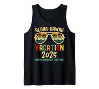 Family Vacation 2025 Aloha Hawaii Hawaiian Summer Matching Camiseta sin Mangas