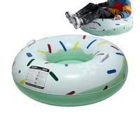 Family Winter - Tubo de nieve inflable - Donut de trineo, disco deslizante de 2 piezas para pendientes heladas, cojín hinchado con asas, atletismo, buque flotante para aguanieve, lagos y pastos, obra
