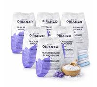 FAMILYCOM Percarbonato Blanqueador Diranzo Pack 6 unidades 750g x 6. Total 4,5 Kg, Quitamanchas, Blanqueante, Elimina Olores y Grasa. Apto Ropa blanca y Color. Elimina manchas difíciles