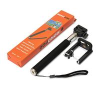 FamilyMall(TM) Monopod Extensible Autorretrato mano Clip de cámara automático Para los teléfonos inteligentes y las cámaras Color Negro