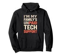 Familys Soporte técnico no pagado, Funny Tech Computer Nerd Geek Sudadera con Capucha