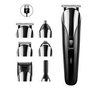 FAMKIT Cortadora de Cabello Eléctrica Multifunción 6 en 1 Afeitadora Recargable Recortadora de Cabello Barba Nariz