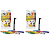 Famosa Blendy Pens, Rotuladores para hacer degradados, Blend and Spray Kit, 12 colores con plantillas y un aerografo, para Niños y Niñas de 6 Años (BLD01111) (Paquete de 2)