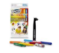 Famosa Blendy Pens, Rotuladores para hacer degradados, Blend and Spray Kit, 12 colores con plantillas y un aerografo, para Niños y Niñas de 6 Años (BLD01111)