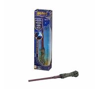 Famosa Harry Potter, Varita Mágica Harry 17 cm con Punta Luminosa, Activa el Botón del Mango para Lanzar Hechizos, Ideal para Duelos, Compatible con App Light Painting Día y Noche, (HRR49400)