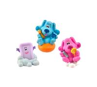 Famosa - Pistas de Blue y Tú Water Squirters, Juguetes de Agua para Hora del baño, 3 muñecos de Blues Clues, como Blue y Magenta, coge y dispara Agua al apretarlo, Juego en la bañera (BLU13000)