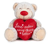 Famosa Softies - Love Makes Everything Better, Oso de Peluche de 37cm. Un Peluche Suave Regalar en San Valentín