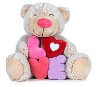 Famosa Softies - Love, Oso de Peluche de 37cm. Un Peluche Suave Regalar en San Valentín