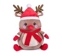 Famosa Softies - Peluche Navideño de Rudolf, 45cm, muñeco Decorativo Reno de Navidad con Bufanda y Gorro Rojos, Suave y blandito, para Regalar a Todos, Mayores niñas y niños, Famosa (760022343)