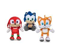 Famosa Softies - Peluche Sonic de 22 centímetros, 3 Modelos aleatorios Disponibles Incluyendo Tails y Knuckles, Erizo Azul de Videojuegos clásicos, niños y niñas + 1 año, envío Aleatorio (760021805)
