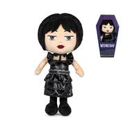 Famosa Softies - Peluche Wednesday de 27 cm con Caja de la exitosa serie Wednesday de Netflix, Modelo con Atuendo de Fiesta, Relleno Blandito, Para Niños y Niñas a Partir de 0 años (760024281)