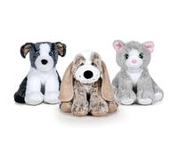 Famosa Softies - Peluches Domestic Animals de 27 cm, Juguete de Animalitos Blanditos y Suaves, Envío Aleatorio, 2 Diferentes Razas de Perros y 1 Gato, Desde 0 Años, Famosa (760021801)