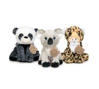 Famosa Softies - Peluches Endangered Animals de 27 cm, Juguete de Animales en Peligro de Extinción Blanditos y Suaves, Envío Aleatorio, Leopardo, Koala o Osito Panda, Desde 0 Años, Famosa (760021800)