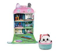 Famosa Softies, Plush Dollhouse, Casa de Peluche de Gabby, Incluye un Mini Peluche de Pandy Paw y un Ascensor que recorre la Casa Mágica, Material Suave, Fácil de Transportar, Famosa (760023260)