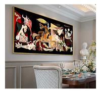Famoso Picasso Guernica Pintura en lienzo Sin marco Impresiones abstractas modernas Decoración de arte de la pared Decoración de la habitación del hogar Imágenes 50x10 2cm / 20x40in Sin marco