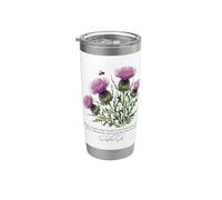 Famoso poema escocés de Sir Walter Scott Scottish Thistle Vaso térmico de acero inoxidable de doble pared