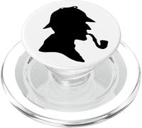 Famoso Sherlock Holmes Detective Silueta Sombrero Tubo Libro PopSockets PopGrip para MagSafe