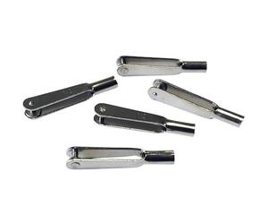Famotec Horquilla de acero para muelles con rosca interior M3, 5 unidades.