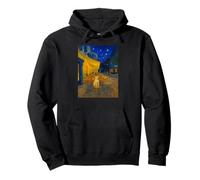 Famous Artist Painting Cafe Terrace At Night With Cat Humor Sudadera con Capucha