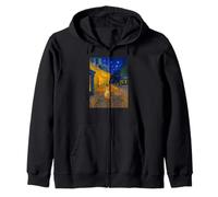 Famous Artist Painting Funny Cafe Terrace At Night With Cat Sudadera con Capucha