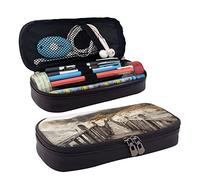 Famous Noboribetsu Hot Springs - Estuche para lápices de piel para niñas y niños, bolsa organizadora de papelería escolar