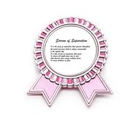 Famous Poetry Sorrow Of Separation - Broche para medalla de premio ganador, color rosa, Medium, Metal