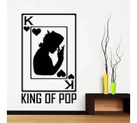 Famous Singer Calcomanía de vinilo Pegatina de pared Decoración interior del hogar Cantante americana Pop Pop Bedroom King Art Deco 57x93cm