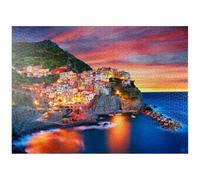 Famous Town of Manarola in Italy - Cinque Terre Liguria - Rompecabezas premium de 1000 piezas para adultos