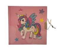 FAMU Land Libreta Niña y Niño. Cuaderno Pequeño de Viaje 135 X 135 mm con Candado. Bonito Regalo Cumpleaños Infantil y Navidad. 6 7 8 9 10 Años. Diario Secreto. Cute Notebook (Unicornio)