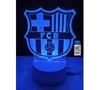 famvacor Lámpara LED Barcelona futbol con mando a distancia16 colores regalo para familiares amigos niños lámpara decorativa (Barça)