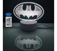 famvacor Lampara LED decorativa superheroes logotipo escudo Batman Mando a distancia 16 colores (Batman)