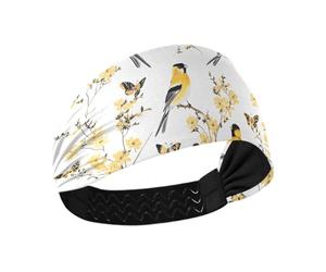 famyily Beauty American Goldfinch Birds - Diadema atlética antideslizante para mujer, bandas elásticas anchas para el pelo de las mujeres, para gimnasio, ciclismo, baloncesto, maquillaje, colorido