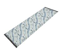 famyily Blue Crush - Alfombra de baño lavable y antideslizante con borlas, para baño, lavandería, decoración del hogar