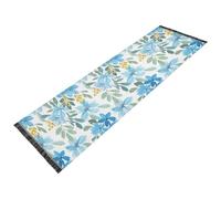 famyily Blue Crush - Alfombra de pasillo lavable, antideslizante, con borlas, para pasillos, entrada, oficina, decoración del hogar